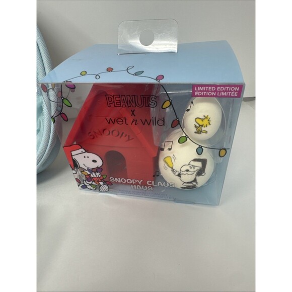 PEANUTS x Wet n Wild Bundle LOT 4 Makeup Bag Snoopy Sponge Linus Blanket Shadow - Picture 9 of 11